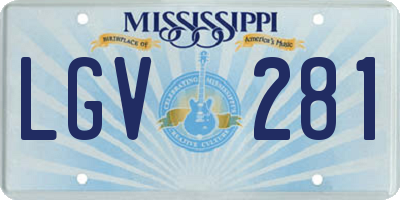 MS license plate LGV281