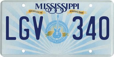 MS license plate LGV340