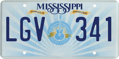 MS license plate LGV341
