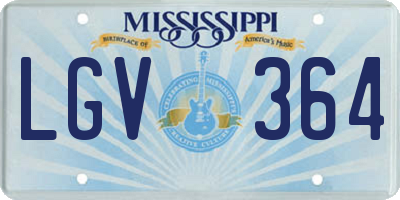 MS license plate LGV364