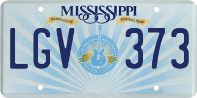 MS license plate LGV373