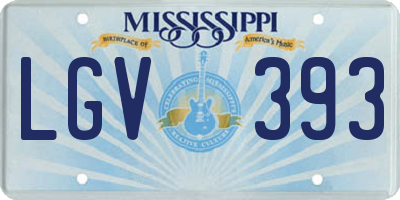 MS license plate LGV393