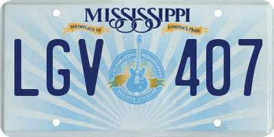 MS license plate LGV407