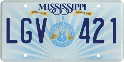 MS license plate LGV421