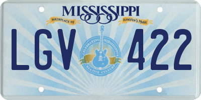 MS license plate LGV422