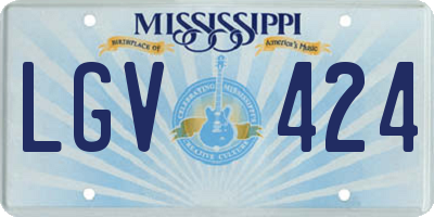 MS license plate LGV424