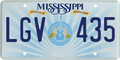MS license plate LGV435