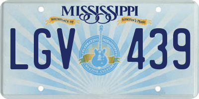 MS license plate LGV439