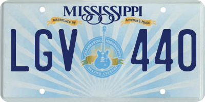 MS license plate LGV440