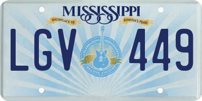 MS license plate LGV449
