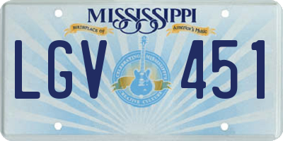 MS license plate LGV451