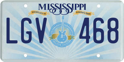 MS license plate LGV468