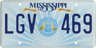 MS license plate LGV469