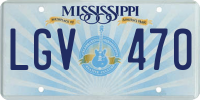 MS license plate LGV470