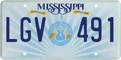 MS license plate LGV491