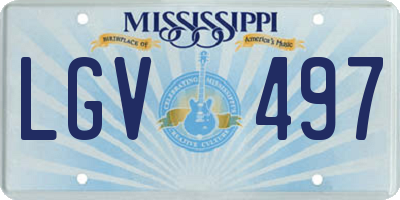 MS license plate LGV497