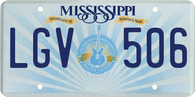 MS license plate LGV506