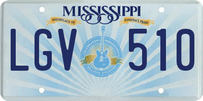 MS license plate LGV510