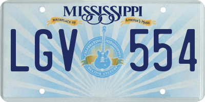 MS license plate LGV554