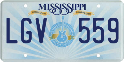 MS license plate LGV559