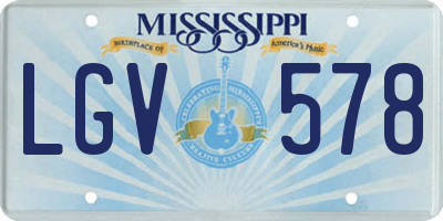 MS license plate LGV578