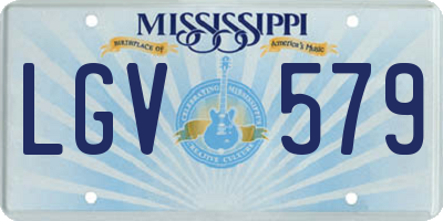 MS license plate LGV579