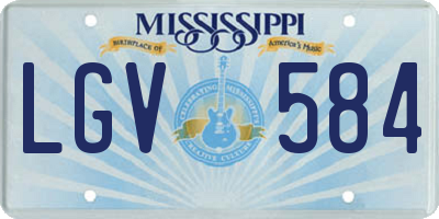 MS license plate LGV584