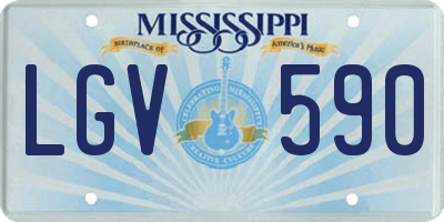 MS license plate LGV590