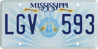 MS license plate LGV593