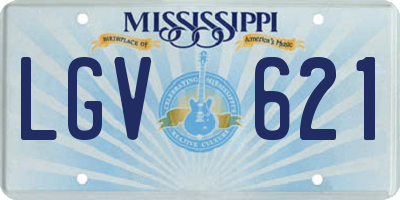 MS license plate LGV621
