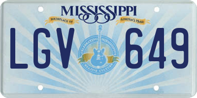 MS license plate LGV649
