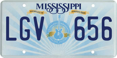 MS license plate LGV656