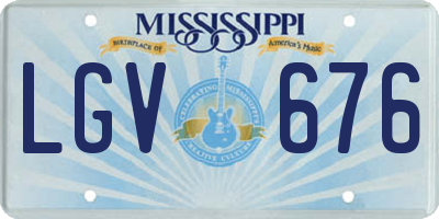 MS license plate LGV676