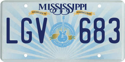 MS license plate LGV683