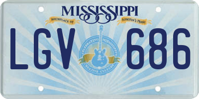MS license plate LGV686
