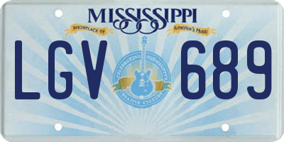 MS license plate LGV689