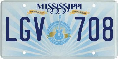 MS license plate LGV708