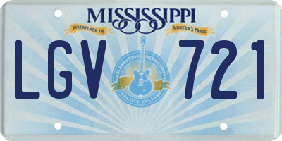 MS license plate LGV721