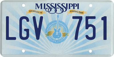 MS license plate LGV751