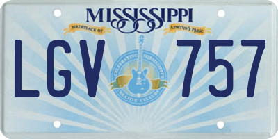 MS license plate LGV757