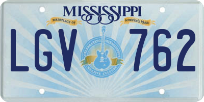 MS license plate LGV762