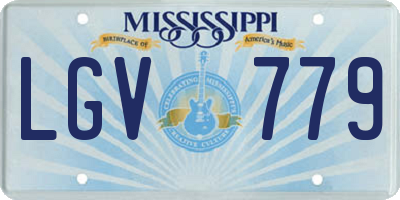 MS license plate LGV779