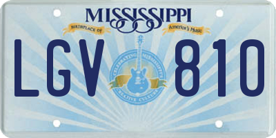MS license plate LGV810