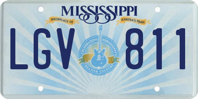 MS license plate LGV811
