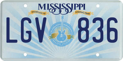 MS license plate LGV836