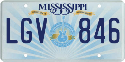MS license plate LGV846
