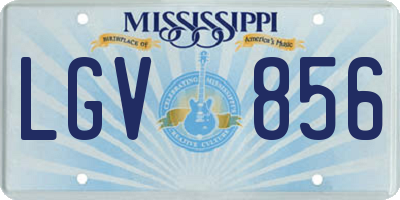 MS license plate LGV856