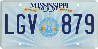 MS license plate LGV879