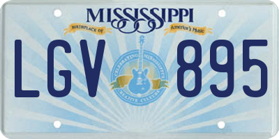 MS license plate LGV895
