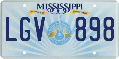 MS license plate LGV898